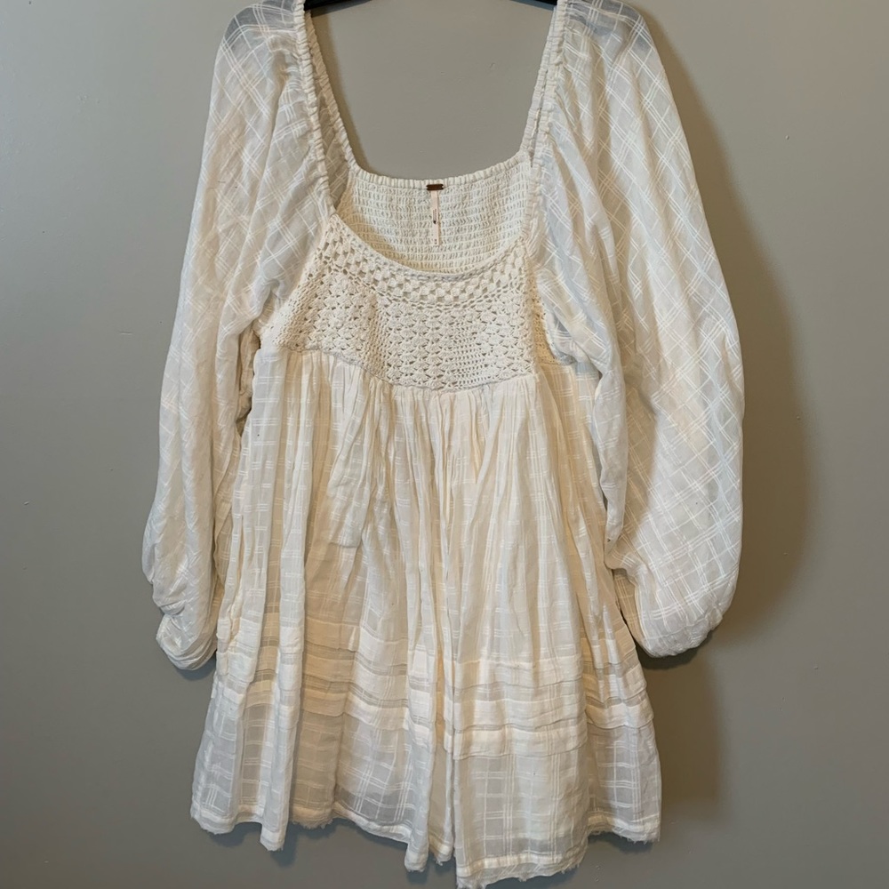 Free People White Babydoll Dress